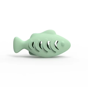 Juguete masticable de silicona ecológico en forma de pez para gatos, limpieza de dientes y roer, juguete para mascotas - Product Image 3
