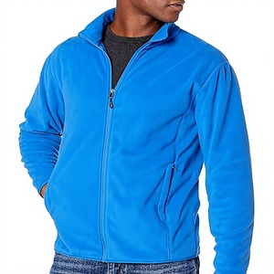 Men's 100% Polyester Full-<b>Zip</b> Polar Fleece Jacket with Zippered Pockets for Cold Outdoor Weather Wear OEM Custom Wholesale - Product Image 6