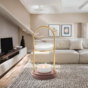 Qiyunzhan Eco-Friendly Metal Aromatherapy Burner with Ceramic Essential Oil Lamp and Wax Burner for Home Use Fall Spring Season - Product Image 3