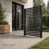 Clôture à lames horizontales en aluminium thermolaqué pour jardin et intimité