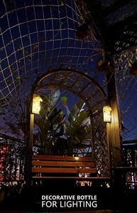 Decoración de pared con flores decorativas, candelabros de tarro rústico con tira de luces LED, Hortensia de seda y ganchos de hierro forjado - Product Image 6