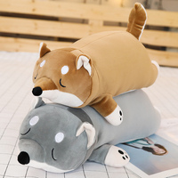 1 pièce dessin animé couché grands jouets Shiba Inu chien poupée adorable Animal enfants cadeau d'anniversaire oreiller en peluche Corgi 40cm peluche chien en peluche