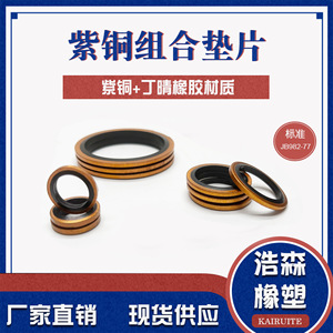JB982 ซีลยางไนไตรล์ผสมทองแดง แหวนซีลกันน้ำมัน สำหรับวาล์วท่อน้ำเชิงกล ท่อส่งสารเคมี - Product Image 3
