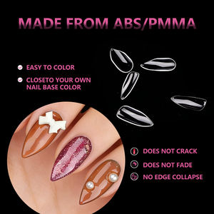 Unghie Finte Corte JIEYU CE in PMMA/ABS, Indossabili, Stile Francese Appuntito, Professionali per Donne, Senza Curva C, Punte per <span class=keywords><strong>Nail</strong></span> Art - Product Image 3