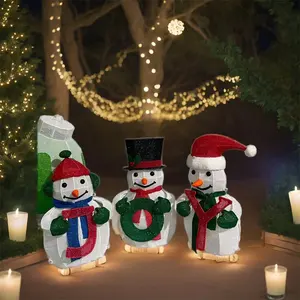Figuras navideñas de muñeco de nieve JOY de 24 pulgadas, decoraciones navideñas para la Unión festiva