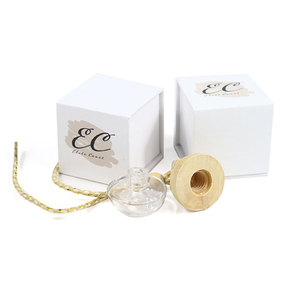 Bóng Hình Thủy Tinh Rỗng Treo Freshener Xe Nước Hoa Khuếch Tán Chai Không Khí 5Ml Với Nắp Gỗ Với Hộp Bao Bì Giấy Từ Tính - Product Image 1