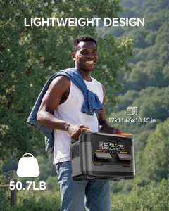 Estación de Energía de Diseño Ligero con Soporte UPS, Carga Rápida de 2400W, 2048Wh, NEWSMY S2400 - Product Image 2