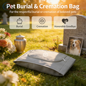 Bolsa para Entierro de Mascotas al por Mayor, Gris, Elegante, para Cremación y Entierro, de Tela No Tejida, para Memoriales y Funerales de Perros - Product Image 2