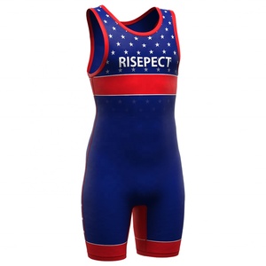 Débardeur drapeau américain pour hommes, maillots de lutte pour hommes, combinaisons de lutte - Product Image 2