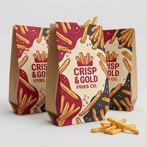 Bolsas de Papel Kraft Ecológicas Biodegradables con Fondo Puntiagudo Resistentes a <span class=keywords><strong>la</strong></span> Grasa para Empacar Pinchos de Donuts, Galletas y Barbacoa - Product Image 1