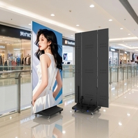 Écran LED pliable P1.86 pour affichage dynamique de menus, panneau d'affichage pour restaurant, écran publicitaire pour commande au comptoir