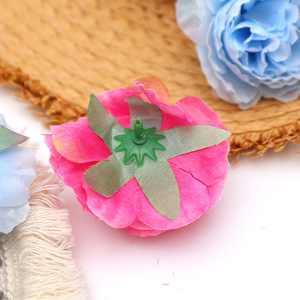 Artificial Peony Flower Head 8cm <b>Silk</b> Handmade Vintage Wedding Decoration Props - Product Image 2