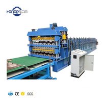 Automático de tres capas de techo de azulejo esmaltado corrugado trapezoidal IBR Tr4 Tr5 Panel de hoja de metal máquina formadora de rollos