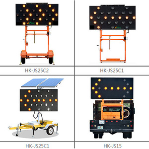 Señalización de Tráfico con Flecha LED Móvil, Alimentada por Energía Solar, Unidad de Pantalla LED para Montaje en Suelo, IP65, Marco Reflectante Q235 - Product Image 5