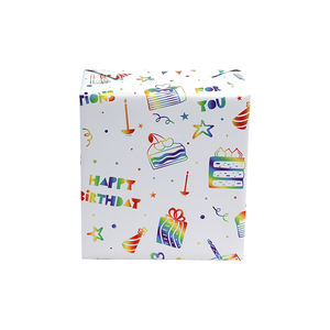 Factory Wholesale 80g <b>Birthday</b> Custom Luxury 43cm X 3m Metallic <b>Paper</b> Roll <b>Wrapping</b> <b>Paper</b> for Packaging - Product Image 1