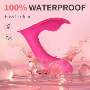 Nuovo Massaggiatore Vibrante per Punto G in Silicone per Adulti, 10 Modalità di Vibrazione, Doppia Velocità, Rosa, Dildo Indossabile Impermeabile Ricaricabile USB - Product Image 6