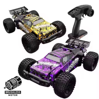 Voiture de course tout-terrain télécommandée 4x4 à l'échelle 1/10, moteur brushless haute vitesse 40 km/h, avec câble USB