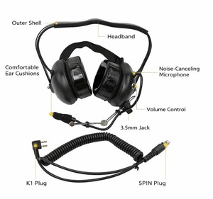 Auriculares Intrauditivos Resistentes con Interfaz K para Walkie Talkie, Micrófono de <span class=keywords><strong>Radio</strong></span> Bidireccional BF-UV5R, Accesorios para V2.1 - Product Image 2