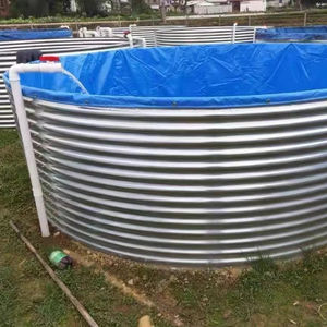 Tanque de Acuicultura de Acero Galvanizado en Caliente de PVC Grande de la Marca YUNMA, en Oferta, para Cultivo de Peces, Sistema Biofloc, Tilapia, Camarones, RAS - Product Image 1