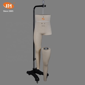 Maniquí de medio cuerpo Junmei de grado industrial para pantalones de <span class=keywords><strong>hombre</strong></span>, con núcleo de fibra de vidrio y cubierta de lona, en pose de pie, para patrones de prendas y sastrería - Product Image 3