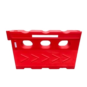 plastic water filled traffic barrier