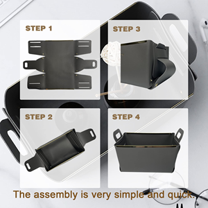 กล่องเก็บของแบบพับได้หนัง PU แบบกำหนดเอง พร้อมหูหิ้ว สำหรับของใช้ในบ้าน - Product Image 4