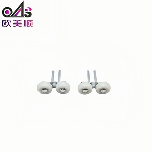 Roulette supérieure pour <span class=keywords><strong>porte</strong></span> <span class=keywords><strong>coulissante</strong></span> à double roue, roulement supérieur <span class=keywords><strong>de</strong></span> <span class=keywords><strong>porte</strong></span> en zinc, roulette <span class=keywords><strong>de</strong></span> guidage supérieure en nylon pour armoire, bonne stabilité - Product Image 1