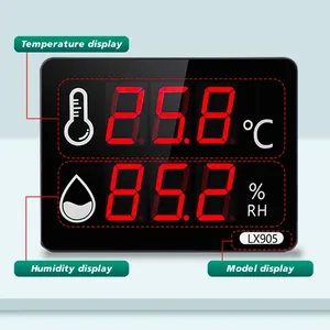 Thermomètre numérique et hygromètre d'ambiance avec écran LED pour la mesure de la température et de l'humidité domestique - Product Image 4