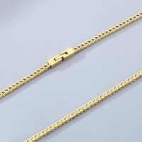 Collier chaîne Franco en acier inoxydable 316, unisexe, tressé, minimaliste, bijoux de luxe en gros