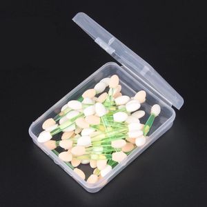 25 pièces/ensemble brosse à ombre à paupières éponge jetable à <span class=keywords><strong>Double</strong></span> tête ovale vente en gros outil d'applicateur d'ombre à paupières bon marché - Product Image 3