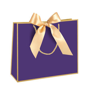 Sacs en papier kraft biodégradables avec logo personnalisé, impression à l'encre écologique, poignée en ruban de 3,8 cm - Product Image 3