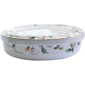 Assiette creuse en porcelaine fine de 7 pouces avec couvercle, bol en céramique pour la maison, assiette à soupe profonde, bol à soupe, plat à œufs et crème anglaise - Product Image 5