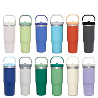 Gobelet en paille stan flip de 30oz en acier inoxydable 20 oz en acier inoxydable 304 tasse à café stan à double paroi avec couvercle rabattable