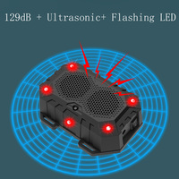 Répulsif à souris à ultrasons avec lumière LED stroboscopique sonore de miau de chat, 3 modes, adapté pour l'intérieur et l'extérieur, garage, maison