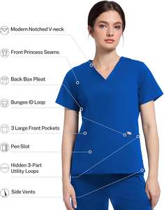 Blouse médicale chirurgicale d'infirmière réutilisable personnalisable uniforme réédité en usine pour le personnel hospitalier et les vêtements de travail en pharmacie - Product Image 5