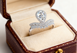 Anneaux en argent S925 avec fleur de couronne et moissanite, entièrement sertis, design royal noble haut de gamme, anneau de luxe léger, anneaux de fiançailles et de mariage - Product Image 5