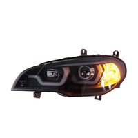 Nouvel ensemble de phares X5 E70 2007-2013 12V LED à double faisceau avec projecteur DRL et clignotant, kit de rétrofit universel de haute qualité, garantie 6 mois