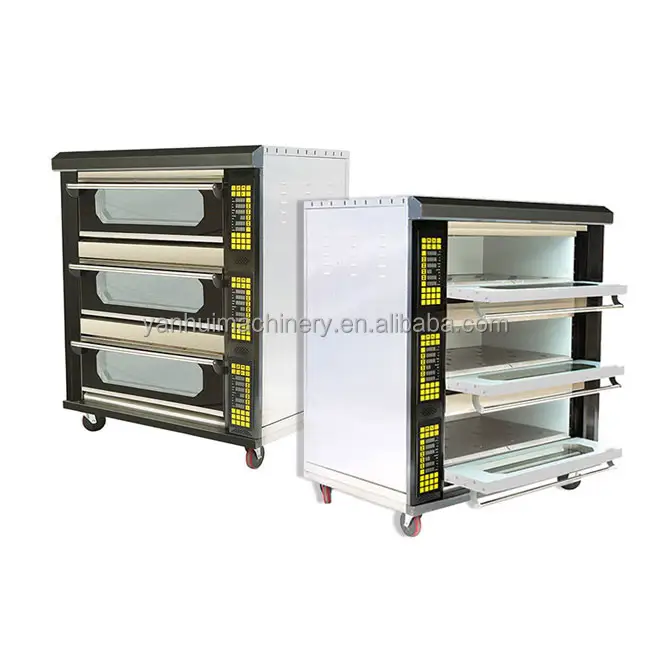 Industrial Electric Double Pizza Oven Electric Mini Bread Oven 220v 2 Deck 4 Tray