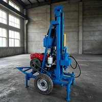 Foreuse à eau diesel portable et légère avec compresseur d'air intégré pour le forage de nappes d'eau peu profondes
