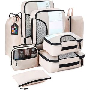 Customized Lightweight Travel Packing Cube Clothing <b>Compression</b> Luggage Storage <b>Bag</b> Set - Product Image 2