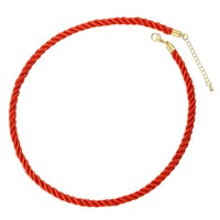 Chaînes en corde de soie torsadée de 5 mm en gros, colliers faits à la main en cordon tressé coloré, fermoir à boucle dorée, tendance pour les pendentifs