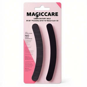 Magicare Curve Shape Nail <b>File</b> 80 Grit Professional Buffer For Manicure Salon Use - Product Image 3