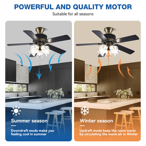 Công Suất Cao Tường Điều Khiển LED Quạt Trần Đèn Nhà Nhà Hàng Phòng Ngủ Văn Phòng Rắn Gỗ Trần Người Hâm Mộ Với Ánh Sáng - Product Image 5