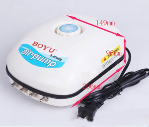 Pompe à air aquatique BOYU S4000B à 4 sorties, 9W 4x3,2L/min - Product Image 3