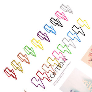 Graffette a forma di fulmine per ufficio cancelleria metallo graffetta per studio accessori per rilegatura Clip articoli per ufficio cancelleria scuola - Product Image 2