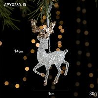 Décorations de Noël en gros STX : Ornements de Noël en acrylique et cristal pour la maison, pendentifs décoratifs pour sapin de Noël