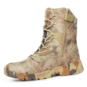 รองเท้าบูททหาร SFB79 รุ่น Men Desert Python Camo ลายพราง ผ้าลายพราง ซิปด้านข้าง พื้นยางกันลื่น เหมาะสำหรับกิจกรรมกลางแจ้ง ล่าสัตว์ เดินป่า - Product Image 1