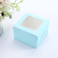 Boîte à muffins à tarte aux œufs à bord en dentelle de couleur unie transparente emballage de gâteau de Dessert de pâtisserie en carton en gros transfrontalier