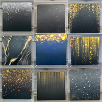 Backdrop Kain Tension Ukuran Kustom 8*8ft 10ft, Cover Sarung Bantal Dinding Bunga Desain 3D, Stand Photobooth Portabel Rangka Aluminium