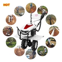 Mesin Pengolah Tanah Mini 5.5HP, Peralatan Pertanian untuk Kebun Kecil, Bertenaga Bensin, Mesin Inti, Gearbox, Traktor, Dijual